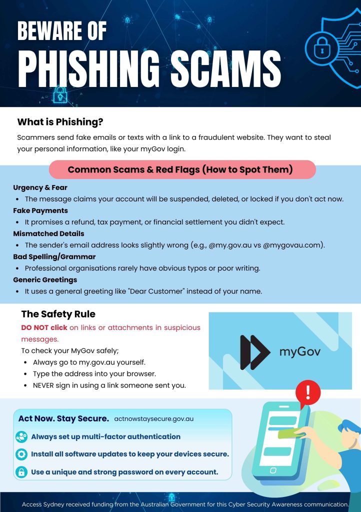 Beware of phishing scams 